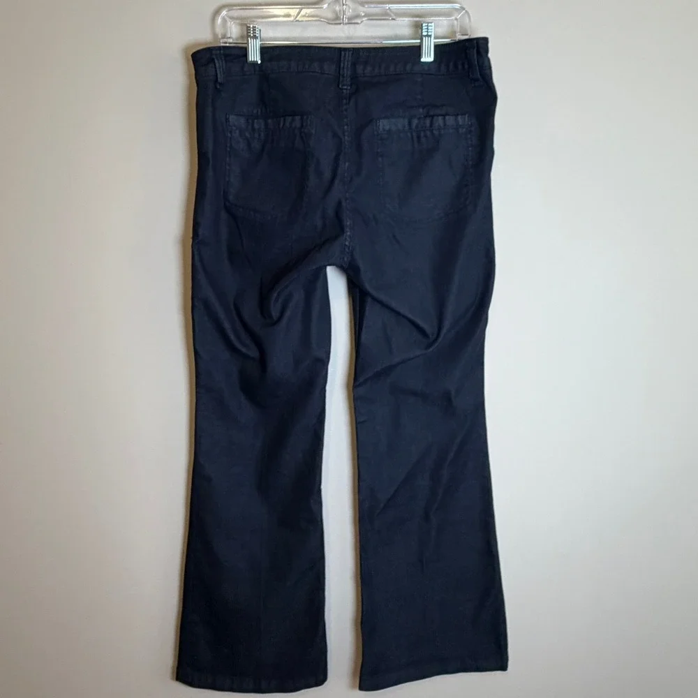Cabi Jeans Farrah Dark Wash Blue Flare Wide-Leg Style 146R Size 12 NWOT - Picture 2 of 8